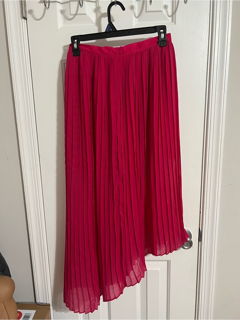 Forever 21 Hot Pink Pleated High-Low Skirt